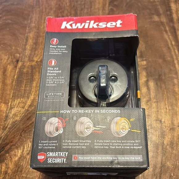 Kwikset 92580-026 258 Deadbolt Low Profile Single Cylinder Matte Black - Picture 7 of 9